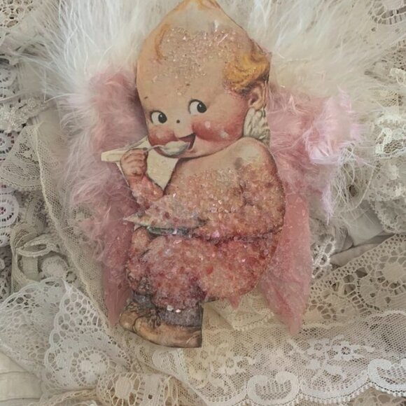 KEWPIE ORNAMENT VINTAGE STYLING*CUT 2 LAYERS*CUT IN 2 LAYERS*CHRISTMAS ANY TIME - Picture 5 of 5